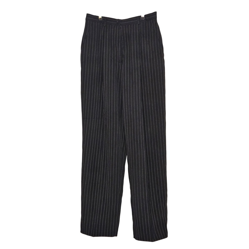 Vintage Parisian‎ Signature Petite Black Pinstripe Career Dress Pants Size 8 Y2K